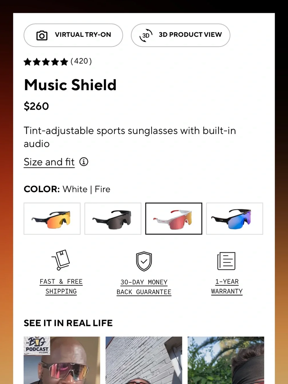 Knicks Music Shield Sports Sunglasses - White Frame, Mirrored CHAMELO smart